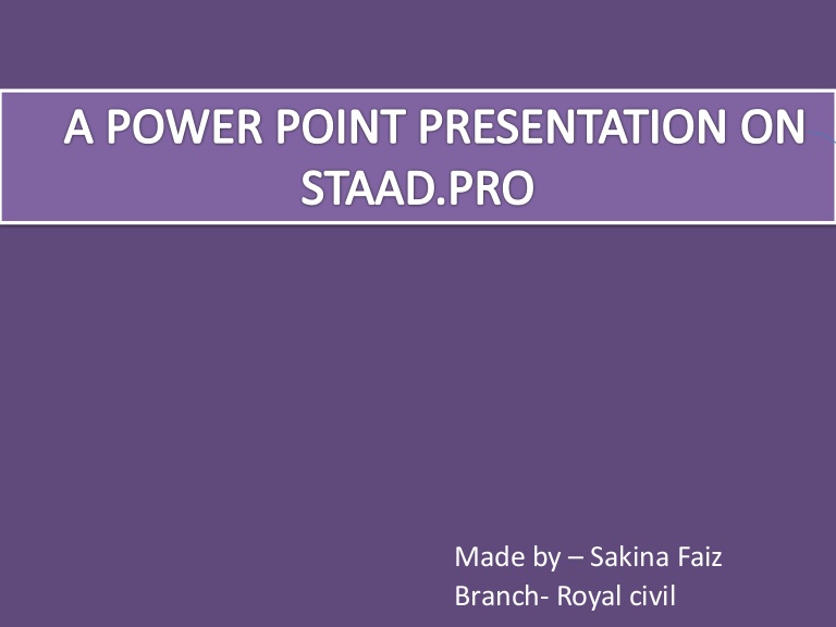 staad pro student version